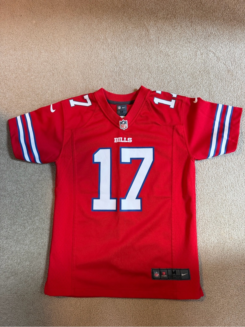 Nike Kids Red Buffalo Bills #17 Football Jersey